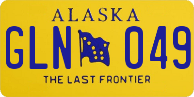 AK license plate GLN049