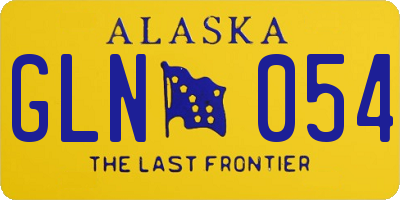 AK license plate GLN054