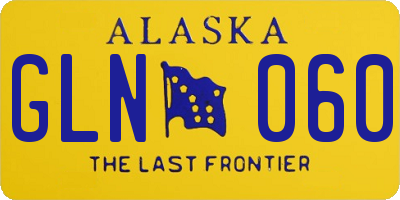 AK license plate GLN060