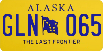 AK license plate GLN065