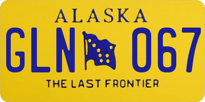 AK license plate GLN067