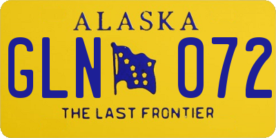 AK license plate GLN072