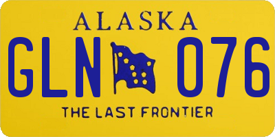 AK license plate GLN076