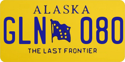 AK license plate GLN080