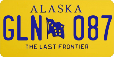 AK license plate GLN087