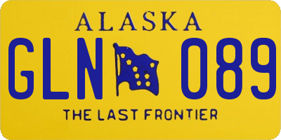AK license plate GLN089