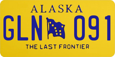 AK license plate GLN091