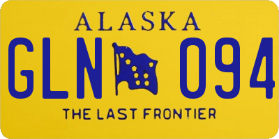 AK license plate GLN094