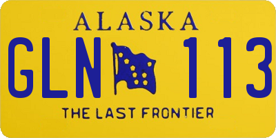 AK license plate GLN113