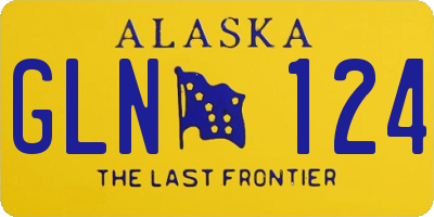 AK license plate GLN124