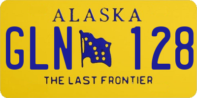 AK license plate GLN128