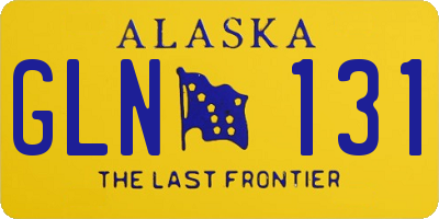 AK license plate GLN131