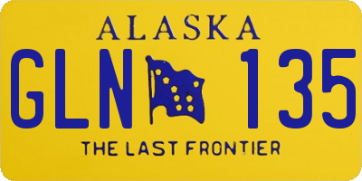 AK license plate GLN135