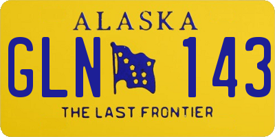 AK license plate GLN143