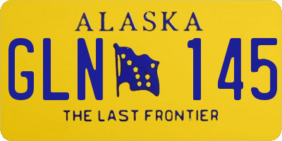 AK license plate GLN145