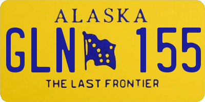 AK license plate GLN155