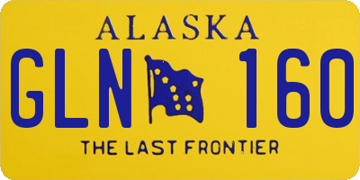 AK license plate GLN160
