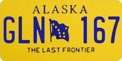 AK license plate GLN167
