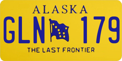 AK license plate GLN179