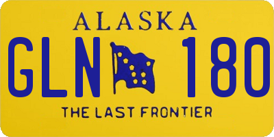 AK license plate GLN180