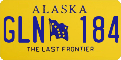 AK license plate GLN184
