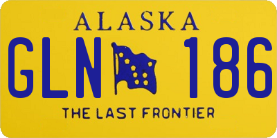 AK license plate GLN186