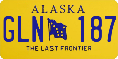 AK license plate GLN187