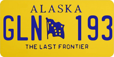 AK license plate GLN193
