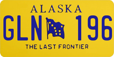 AK license plate GLN196
