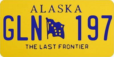 AK license plate GLN197