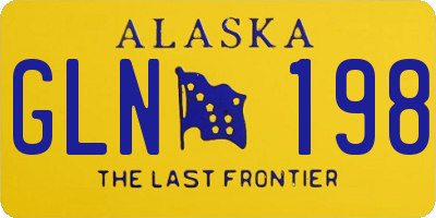 AK license plate GLN198