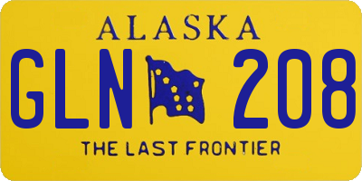AK license plate GLN208