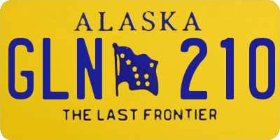 AK license plate GLN210