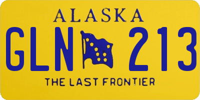 AK license plate GLN213