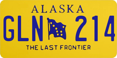 AK license plate GLN214