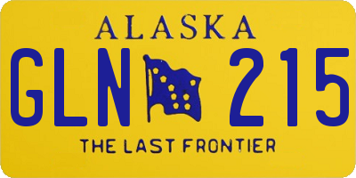AK license plate GLN215