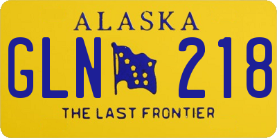 AK license plate GLN218