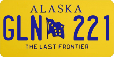 AK license plate GLN221