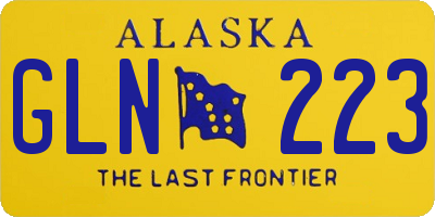 AK license plate GLN223
