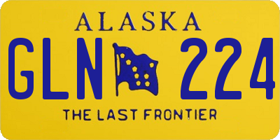 AK license plate GLN224