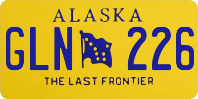 AK license plate GLN226