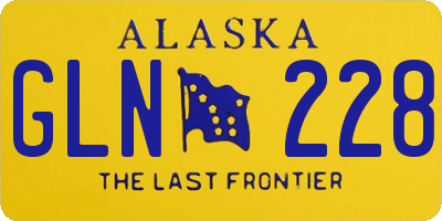 AK license plate GLN228