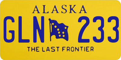 AK license plate GLN233