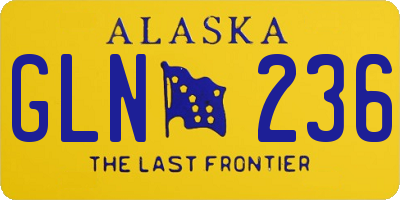 AK license plate GLN236