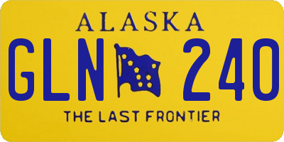 AK license plate GLN240