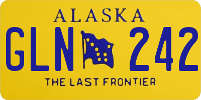 AK license plate GLN242