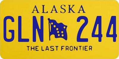 AK license plate GLN244