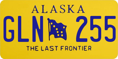 AK license plate GLN255