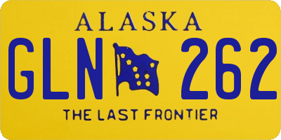 AK license plate GLN262