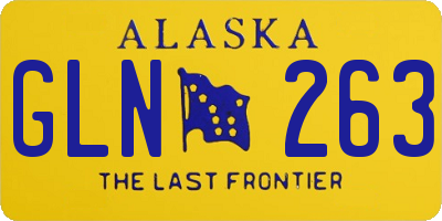 AK license plate GLN263